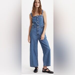Levi's Drea Blue Wide Leg Jumpsuit